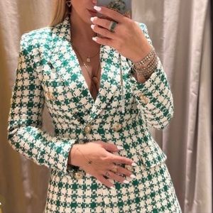 Zara double breasted blazer xs
